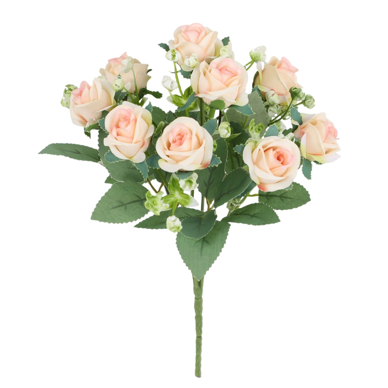 thumbnail image 2 of Simulación Rosa Flor de Seda Rosa Decoración del Hogar Adornos Atmósfera Primaveral Diseño Simulación Verde Exquisito Simulación Flores., 2 of 2